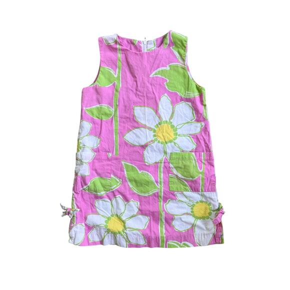 Vtg Lilly Pulitzer White Tag Fresh Air Hibiscus Print Shift Dress Shift Size 6